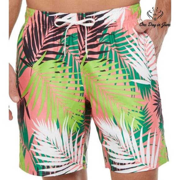 City Streets Talk To The Palm 8" Swim Trunks Size L - Picture 1 of 2